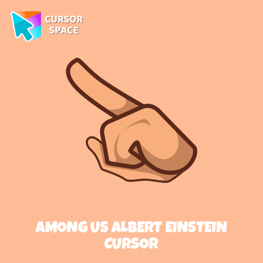 Among Us Albert Einstein cursor arrow cursor